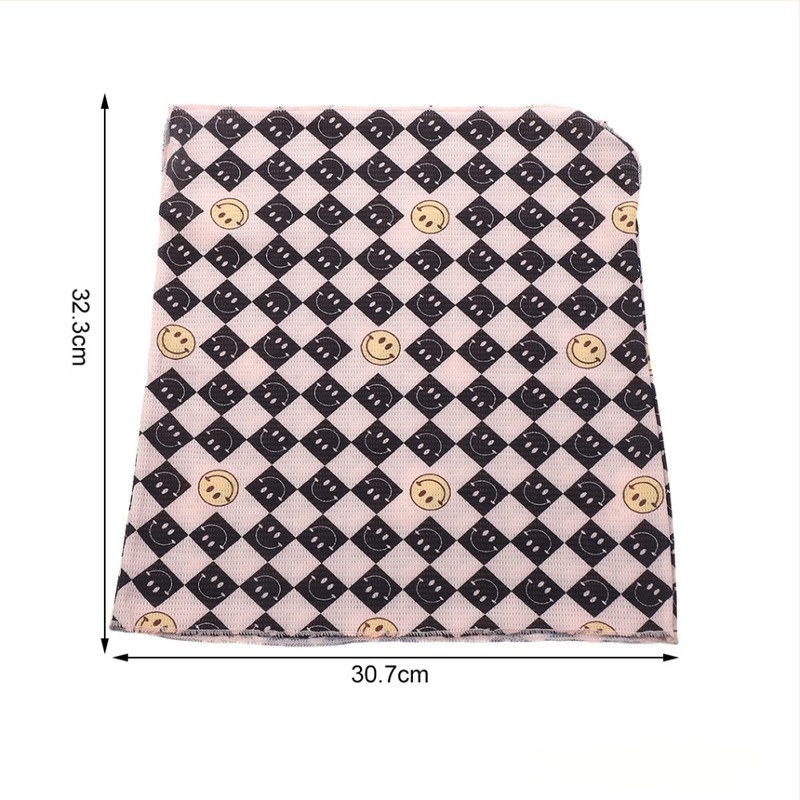 Maska za lice s UV zaštitom, Ice Silk materijal, karirani uzorak sa smiješnim licem, zaštita vrata za vožnju na otvorenom, poliester vlakno
