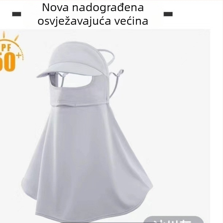 Cjelovita lice maska od Ice Silk za biciklizam – prozračna, UV zaštita, otporna na vjetar, zaštita vrata