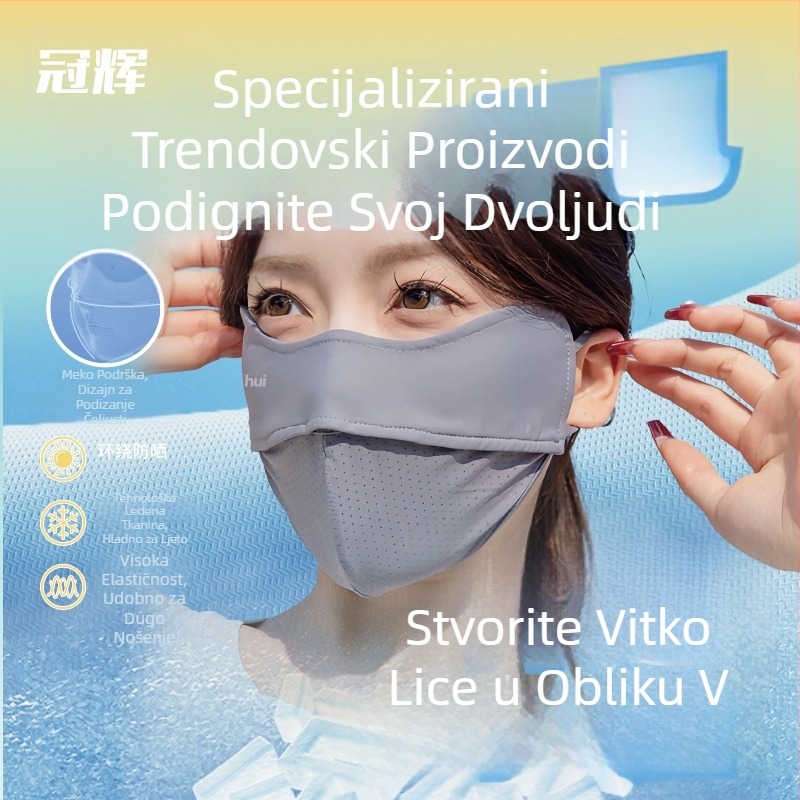 Maska za zaštitu od sunca za lice, prozračna najlonska mreža, ultra lagana, otporna na vjetar, UV zaštita, zaštita očiju, za muškarce i žene