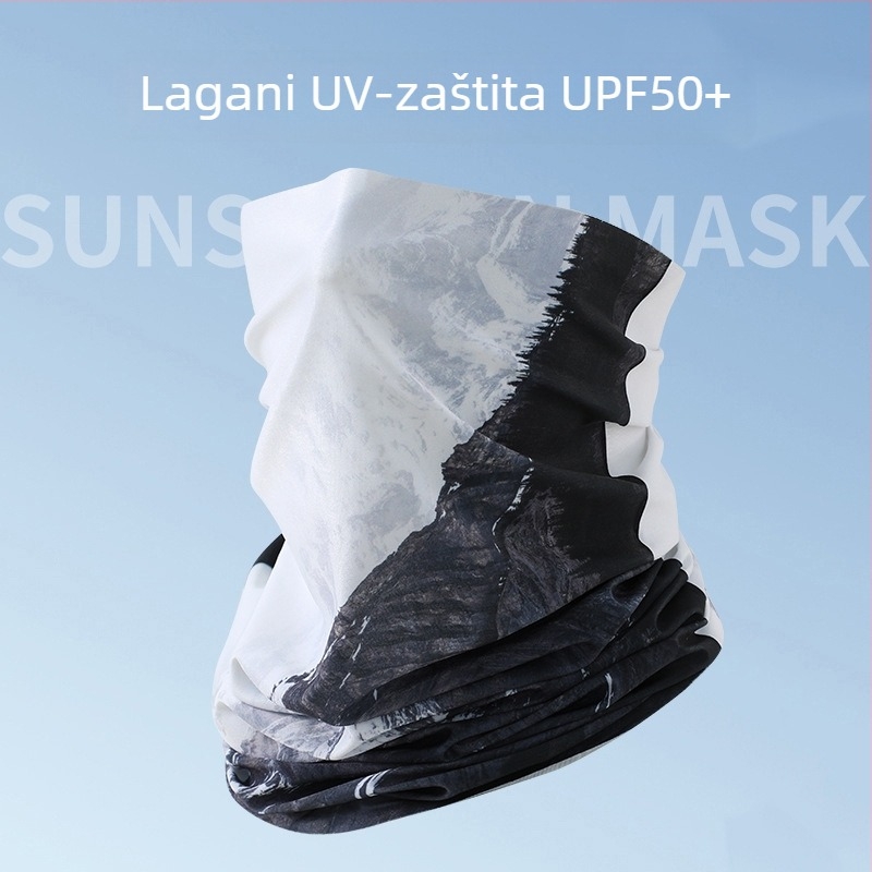 Maska za lice i vrat za biciklizam – prozračna zaštita od sunca, potpuno prekrivanje lica i vrata, najlon, minimalistički stil, gradski stil svakodnevne upotrebe