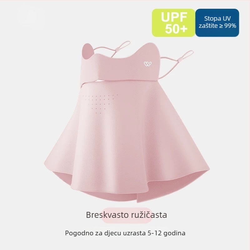 Niubby dječja maska od ice silk s UV zaštitom — potpuno prekrivanje lica i vrata, prozračna