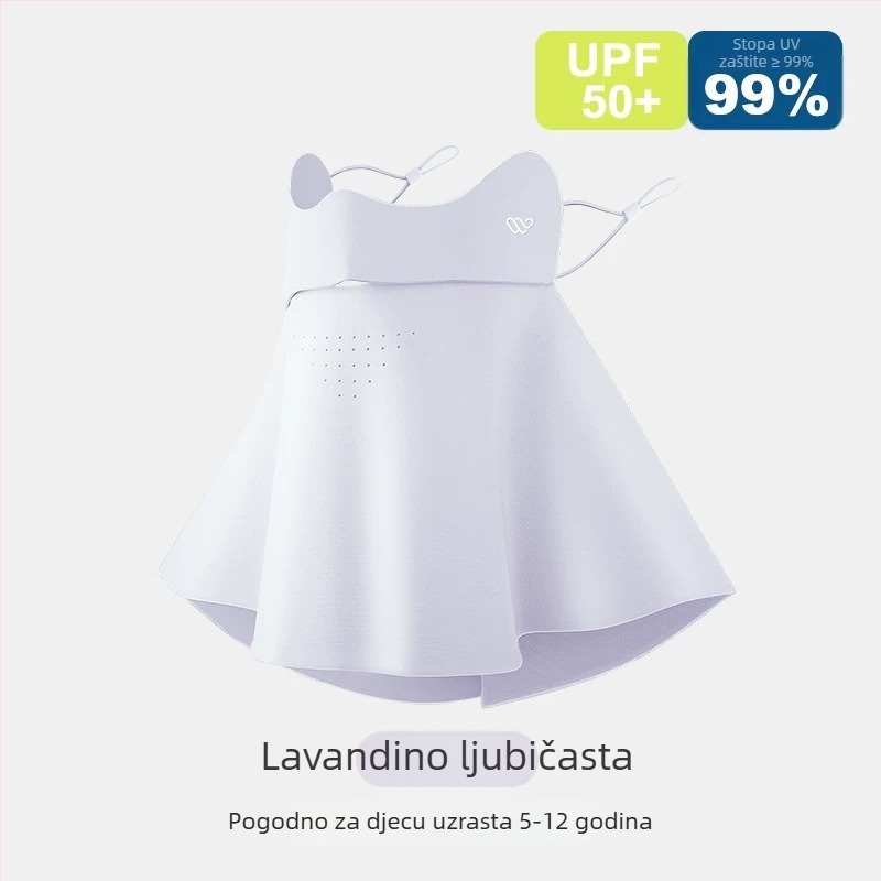 Niubby dječja maska od ice silk s UV zaštitom — potpuno prekrivanje lica i vrata, prozračna