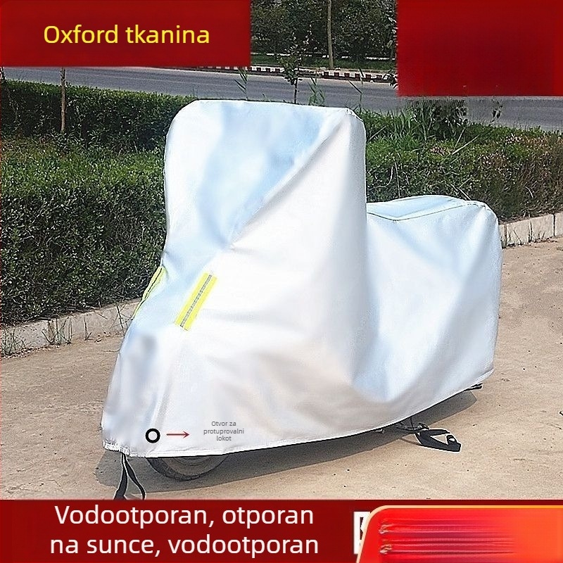 Kišno pokrivalo za električna vozila – zaštita od sunca, kiše i prašine; potpuno pokrivanje motocikala i skutera; debela izolacija i sjenilo