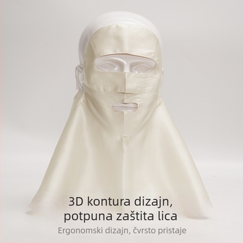 Maska za lice od mulberry silk s UV zaštitom, prozračna, potpuna zaštita za vožnju