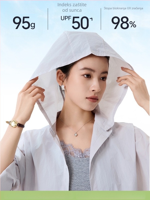 Ženska majica s UV zaštitom, lagana ljetna bluza-blejzer, slobodan kroj, dugi rukav, Nylon 95%+, UPF50+