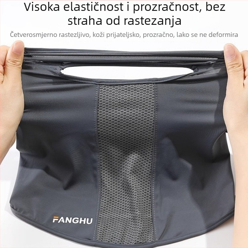 Maska za lice i vrat s UV zaštitom, prašnjom otporno, Ice Silk tkanina, poliester 71-80% i spandeks 21-30%