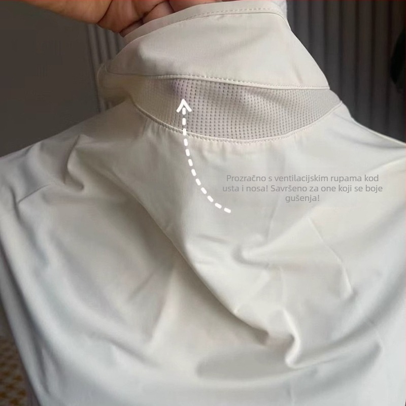 Maska za zaštitu od sunca za lice i vrat, prozračna mreža, vješanje za uho, UV zaštita, ljetna hladna ice silk tkanina