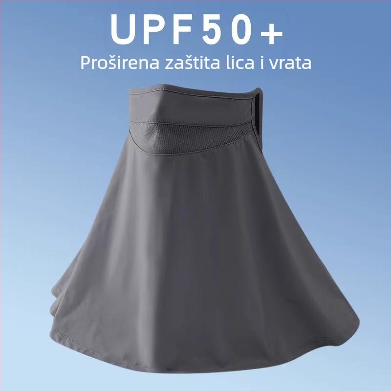 Maska za zaštitu od sunca za lice i vrat, prozračna mreža, vješanje za uho, UV zaštita, ljetna hladna ice silk tkanina