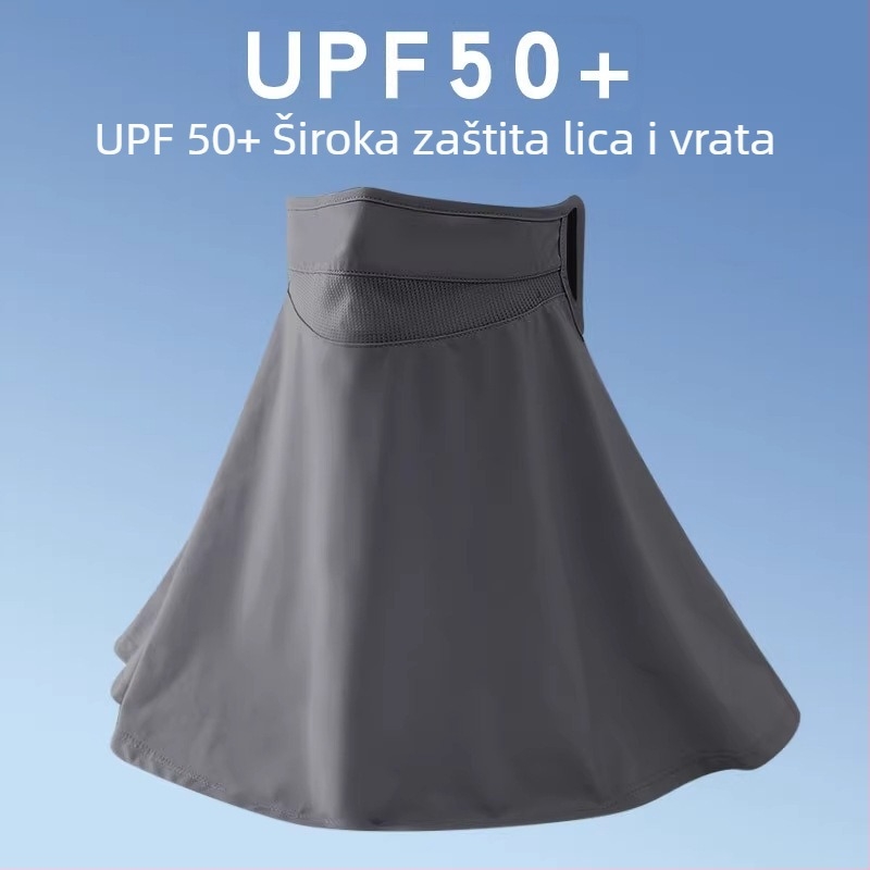 Maska za zaštitu od sunca za lice i vrat, prozračna mreža, vješanje za uho, UV zaštita, ljetna hladna ice silk tkanina