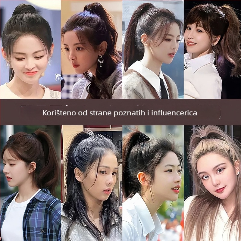 Dodatak za kosu za visoku repu - okrugla traka za kosu, korejski stil, ručna izrada, miješani materijali