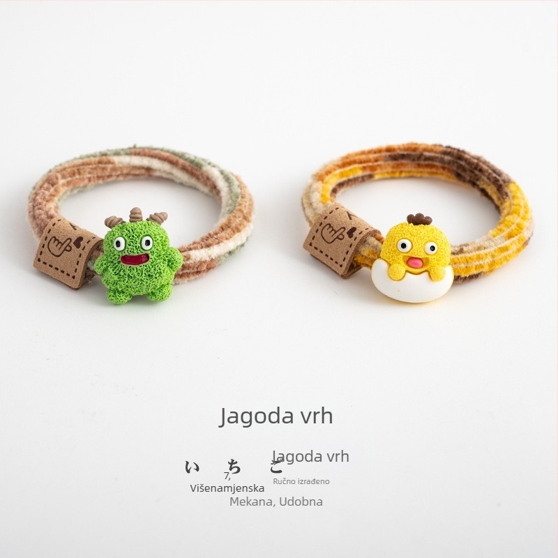 Gumica za kosu od tekstila, ručno izrađena, Zhiyi brand, koreanski stil