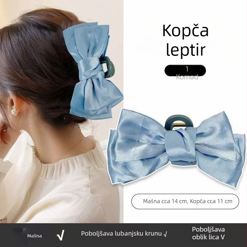 Satenska mašna za kosu s klipsom na stražnjem dijelu glave, inspirirano princezom