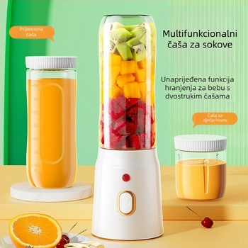 Prijenosna čašica za sok s ugrađenom baterijom, 200 W, 20001–22000 rpm, 5+ oštrica, 401–600 ml