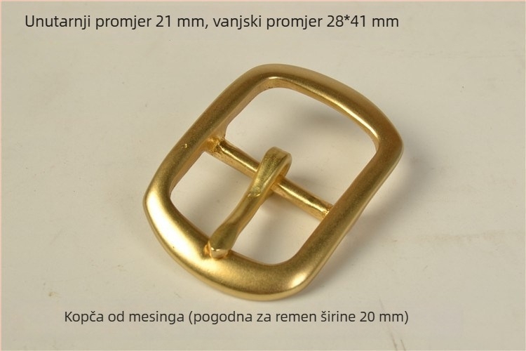 Bakrena kopča za remen s PIN kopčom, pogodna za zimu, proljeće i jesen, navedena zimi 2020