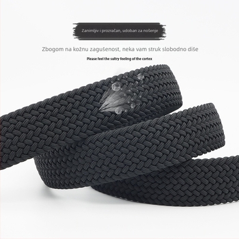 Muški pleteni kaiš, kopča s pinom, poliester traka, širina 2-4 cm, pleteni dizajn