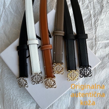 Ženski kožni pojas od prave kože, gornji sloj teleće kože, uzorak liči, širina 2 cm, kopča od bakra