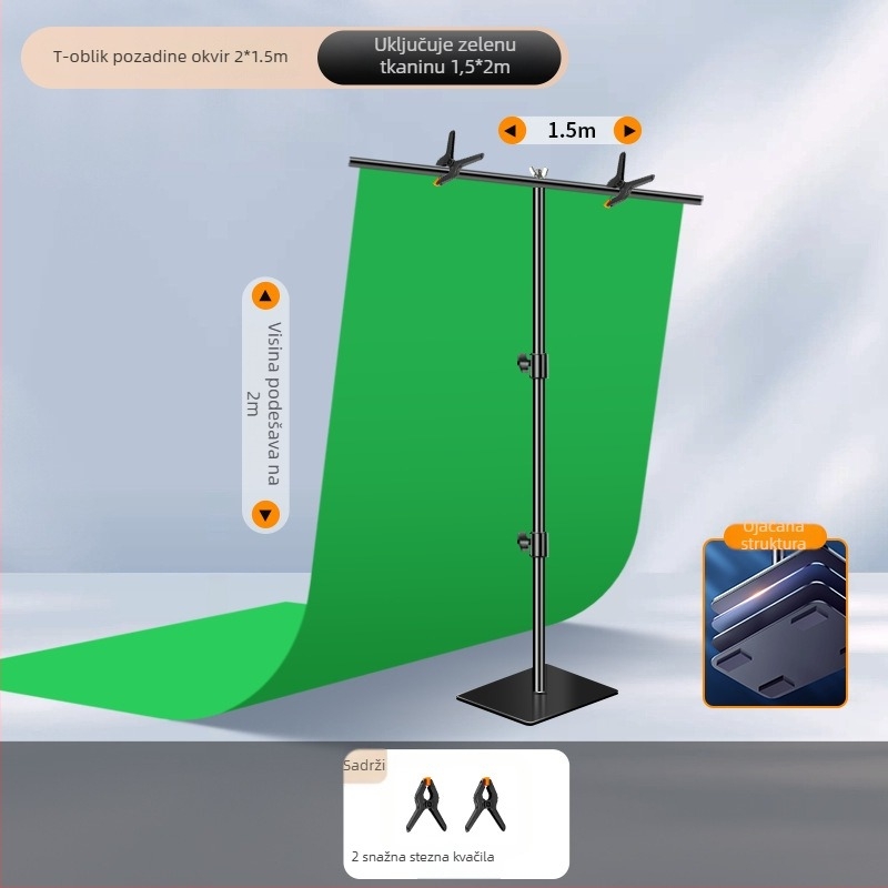 Extreme Shadow Stalak za pozadinu s Chromakey pozadinom za fotografiju proizvoda — konstrukcija od željeza i ABS
