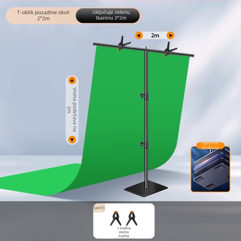 Extreme Shadow Stalak za pozadinu s Chromakey pozadinom za fotografiju proizvoda — konstrukcija od željeza i ABS