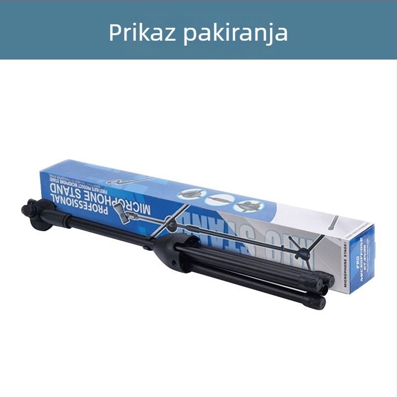 Stalak za mikrofon s trostrukim nogama, podni, vertikalni križni štap, model 103