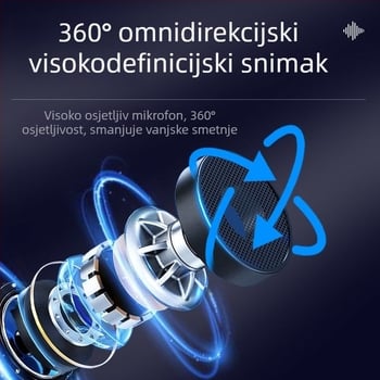 Žični lavalier mikrofon s kapacitativnom kapsulom, SNR ≥ 60 dB, bez ugrađene baterije