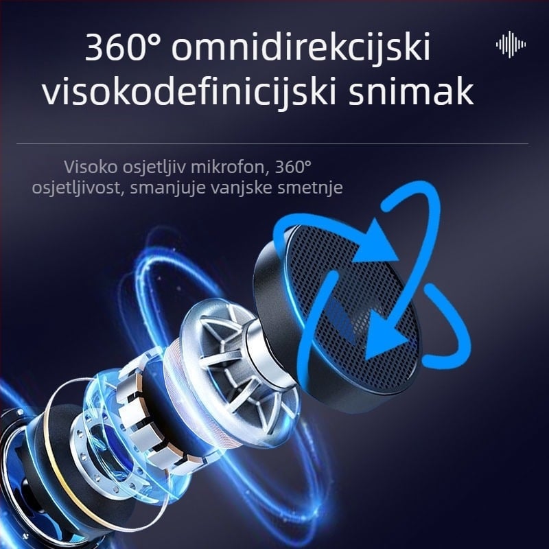 Žični lavalier mikrofon s kapacitativnom kapsulom, SNR ≥ 60 dB, bez ugrađene baterije