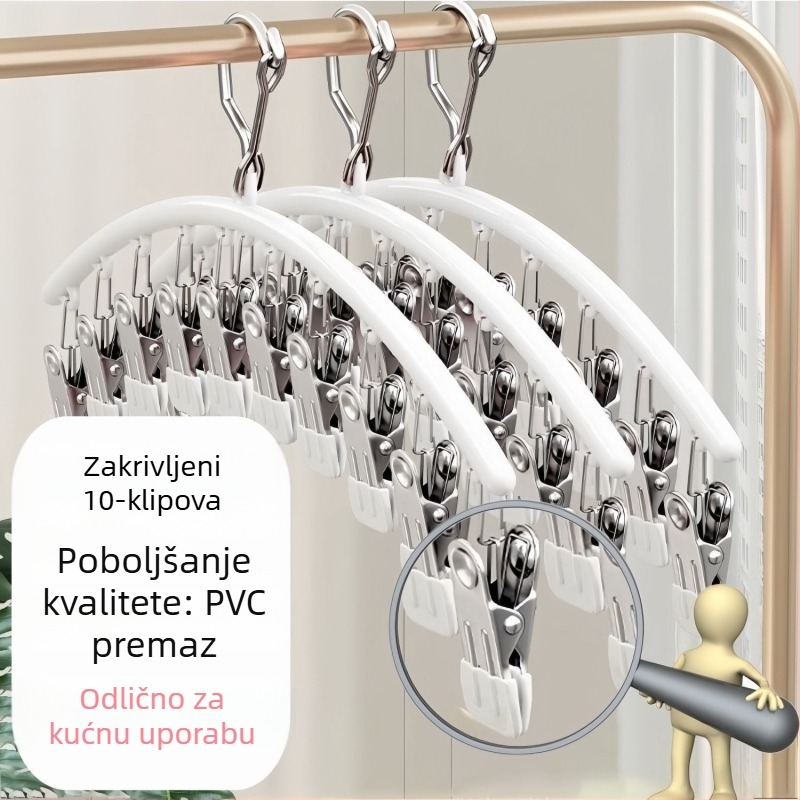 Nehrđajući čelični klips za sušenje – višenamjenski klips za donje rublje, čarape, košulje i odjeću