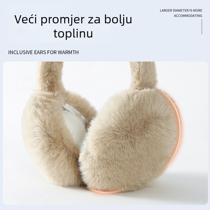 Zimske ušne zaštitne navlake s pliš podstavom, debeli za toplinu, unisex za odrasle, sklopive