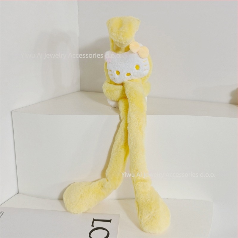 Plišane dječje ušne zaštitne kapice s pokretnim ušima, crtani dizajn mačaka, toplo zimi