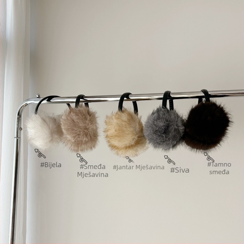 Ušne mufovi od umjetne krznene dlake za zimu - mekani plišani štitnici za uši, žene, poliester, zadržavaju toplinu, za vožnju biciklom