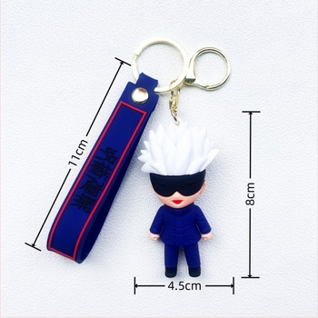 Jujutsu Kaisen PVC ključni lančić – Gojo Satoru i Megumi Fushiguro, crtani stil