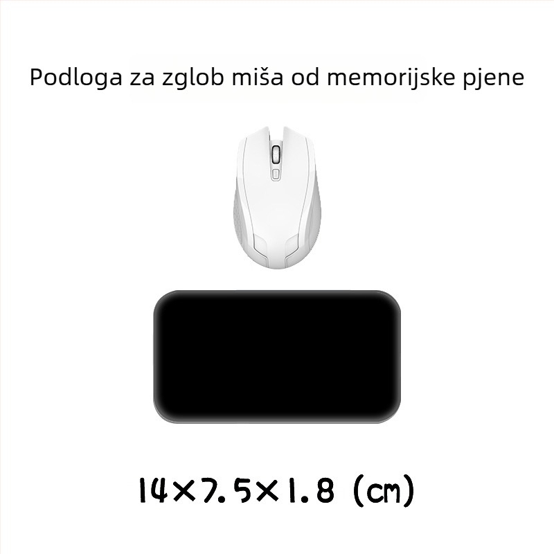 Podložak za zglob ispod tipkovnice i miša — silikon memory pjena, dvostrani dizajn s crtić motivom, protuklizna, otporna na habanje, jednostavna za čišćenje