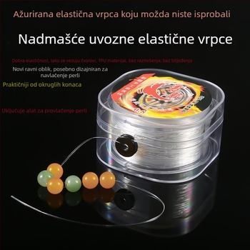 Elastična nit za nanošenje perlica, plosnata prozirna TPU nit, Courage marka, žičasti tip za nanošenje, ljetno izdanje 2024