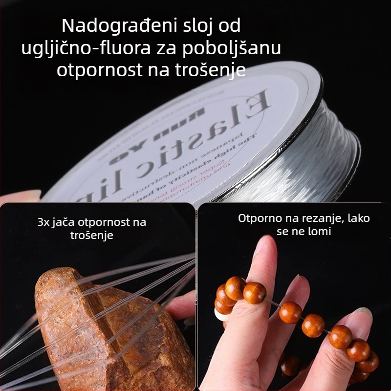 Bodhi narukvica s TPU elastičnim užetom i kristalnim perlama - otporna na trošenje, prilagodljiva