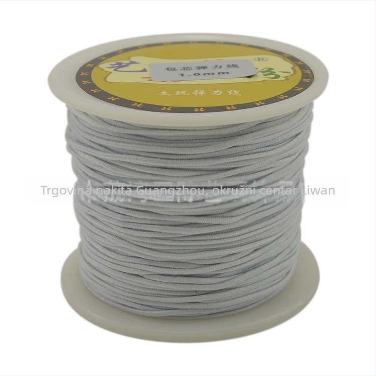 Elastična užad za perlice s unutarnjim elastičnim jezgrom, tkana poliester pređa, Yiming marka