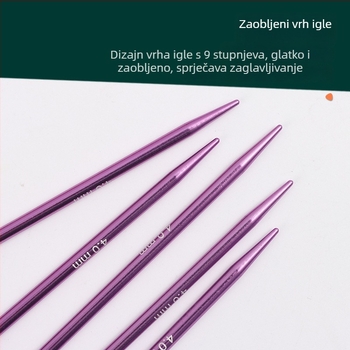Set igala za pulover – igle od aluminijevog oksida, ručno pletenje, minimalistički stil