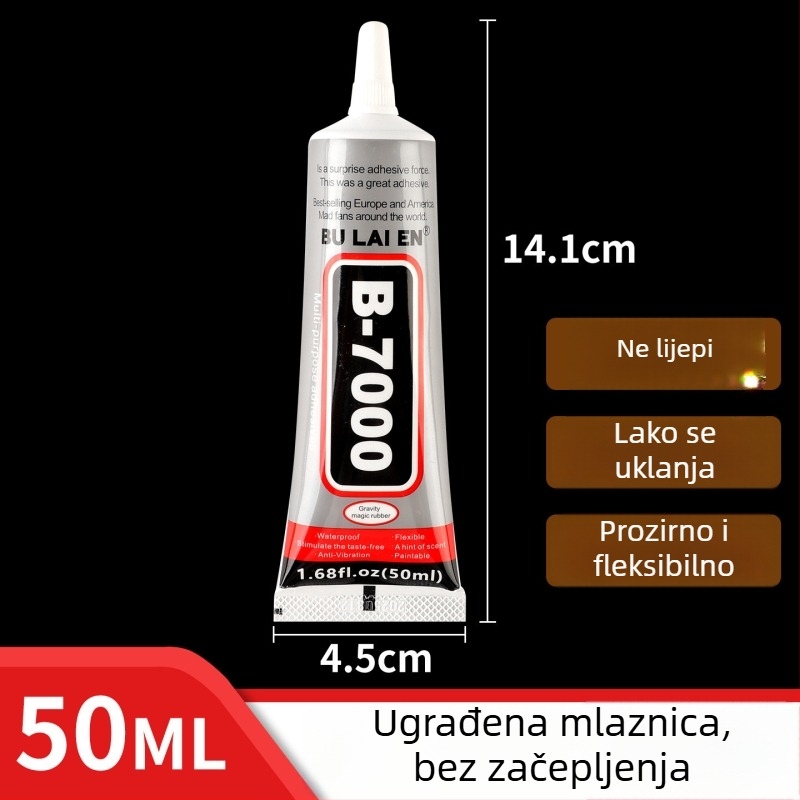 B7000 ljepilo s iglom za ugradnju nakita, ručno izrađeni DIY dodaci, lijepljenje zaslona mobitela, snažno univerzalno brzo-sušeće mekano ljepilo