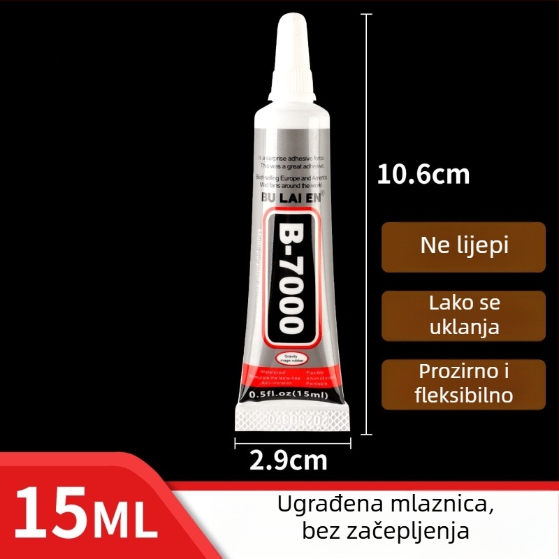 B7000 ljepilo s iglom za ugradnju nakita, ručno izrađeni DIY dodaci, lijepljenje zaslona mobitela, snažno univerzalno brzo-sušeće mekano ljepilo