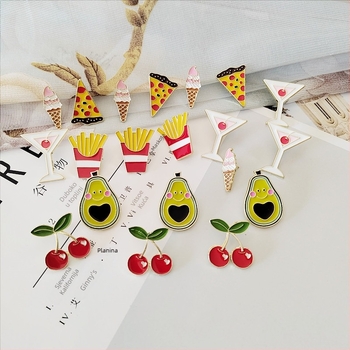 DIY brošura – japanskog stila, legura s emajlom, geometrijski uzorak, oil-drop premaz, unisex