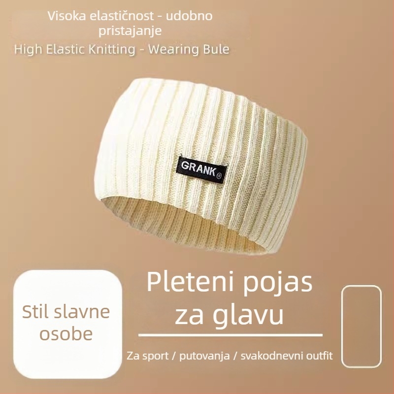 Sportska traka za glavu u korejskom stilu sa kariranim uzorkom, debeljena i proširena, D028