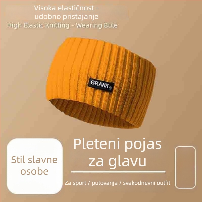 Sportska traka za glavu u korejskom stilu sa kariranim uzorkom, debeljena i proširena, D028