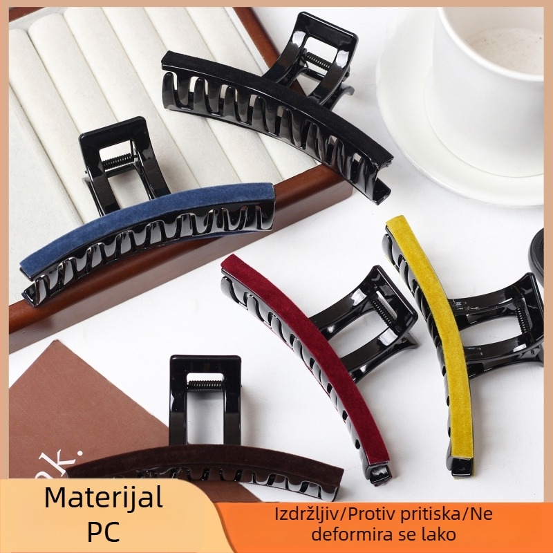 Velurova spona za kosu, ručna izrada, s mehanizmom za zaključavanje, dodatak za glavu, Aitong