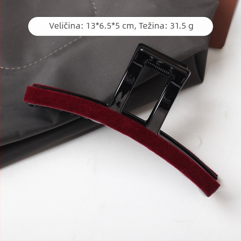 Velurova spona za kosu, ručna izrada, s mehanizmom za zaključavanje, dodatak za glavu, Aitong