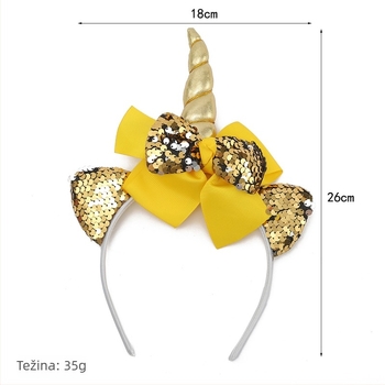 Čelenka s jednorogom - Ručno izrađeno, korejski stil, svježe i slatko, unisex