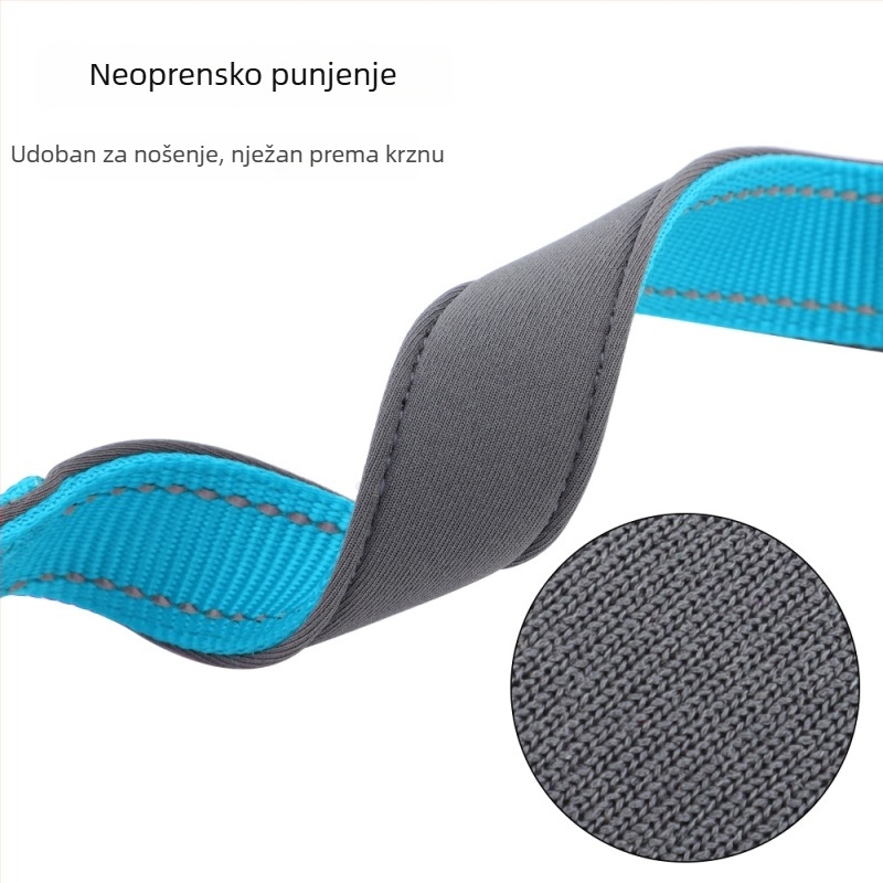 Half-P lanac ogrlica i povodac za Border Collie, najlon, ležerni stil, anti-šok i anti-burst dizajn