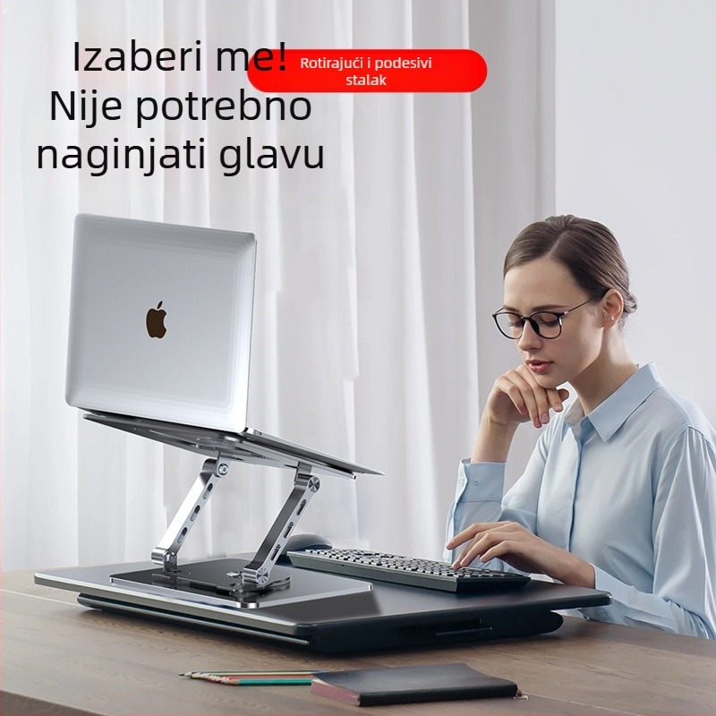 Nosač za prijenosno računalo od legiranog čelika, model J29, marka Into the deer, za prijenosna računala, težina 1680 g