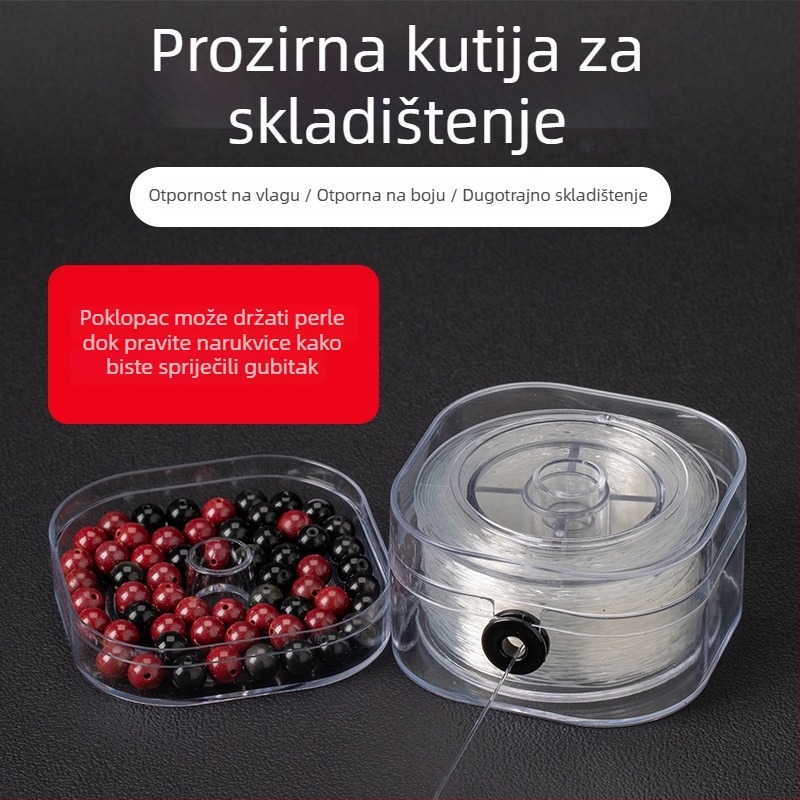 Prozirna kristalna elastična šnura za navlačenje perli, otporna na habanje za Buddha perlice i narukvice