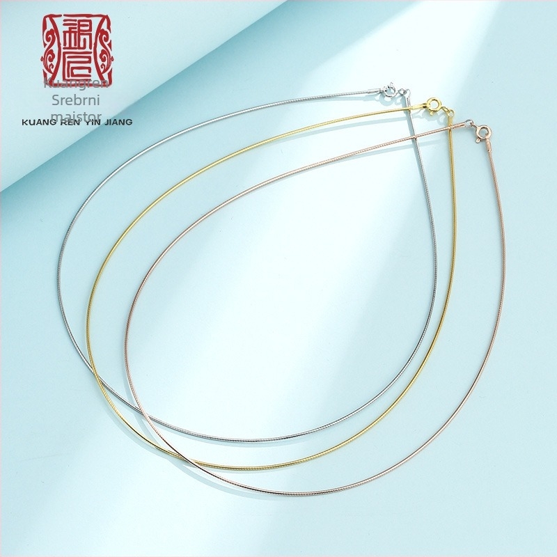 Nakit od srebra 925: lanac od zmijskog kostiju i privjesak od srebra 925, originalni dizajn Madman Silversmith, dijamantno završavanje