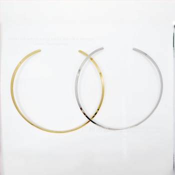 Nerđajući čelični ogrlicu u hip-hop stilu, U-oblik dizajn, bez privjeska, klasičan lanac