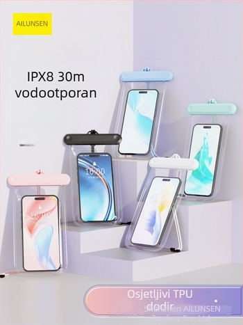 AILUNSEN Vanjska vodootporna futrola za telefon - dodirni zaslon, ABS+TPU+PVC, kompatibilna s telefonima do 7,2 inča, vodootporna tkanina