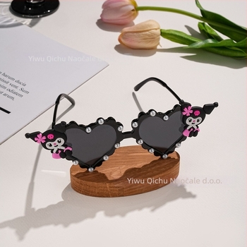 Dječje sunčane naočale u obliku srca, UV400, PC okvir, posebne reflektirajuće leće, nisu polarizirane, Kategorija 2 zaštita od sunca, Proljeće 2025, za zaštitu od sunca, putovanja, aktivnosti na otvorenom